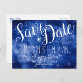 Blauwe galaxy Celestial sterren Lichten sparen de  Briefkaart (Voorkant / Achterkant)