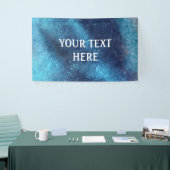 Blauwe Galaxy Glitter Abstract Persoonlijk Spandoek (Beurs)