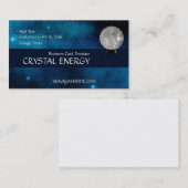 Blauwe galaxy Healing Quartz Crystal Ball Visitekaartje (Voorkant / Achterkant)