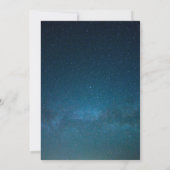 Blauwe Galaxy Islamitische Moskee bruiloft uitnodi Kaart (Achterkant)