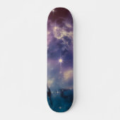 Blauwe galaxy Nebula Persoonlijk Skateboard (Voorkant)