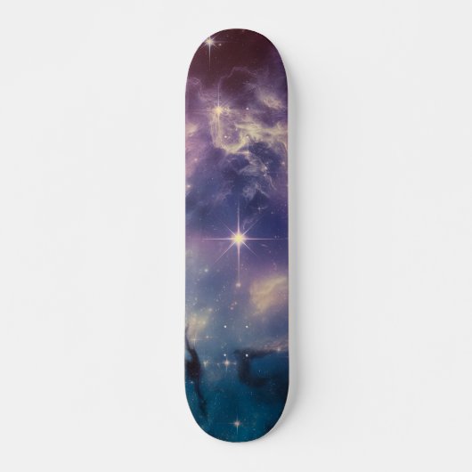 Blauwe galaxy Nebula Persoonlijk Skateboard (Voorkant)