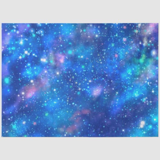 Blauwe Galaxy Serie Ontwerp 9 Tissuepapier (Voorkant)