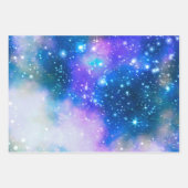 Blauwe Galaxy Sterren Universum Inpakpapier Vel (Voorkant 2)