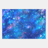 Blauwe Galaxy Sterren Universum Inpakpapier Vel (Voorkant)