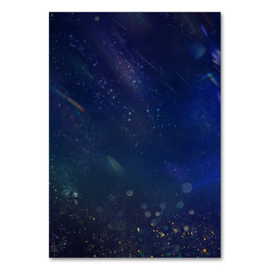 Blauwe Galaxy Trouwtafel Nummer Teken Kaart (Achterkant)