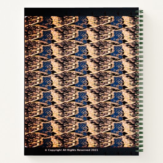 Blauwe Galaxy Var Notitieboek (Achterkant)