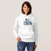 Blauwe Gans Winter Hanukkah Kerstmis Hoodie (Voorkant volledig)