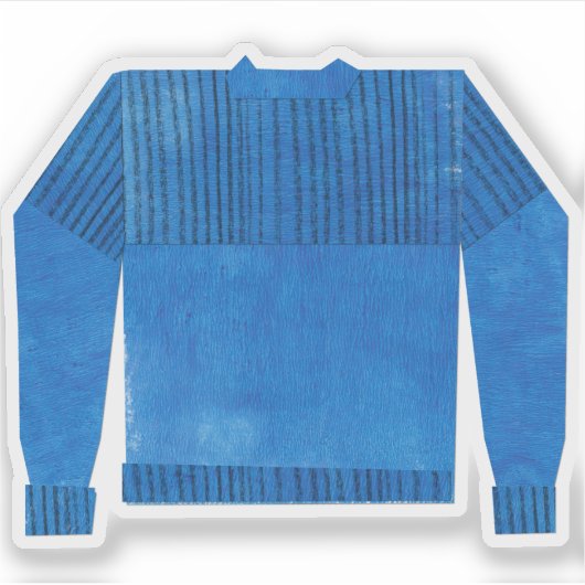 Blauwe gansey sticker (Voorkant)