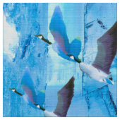 Blauwe ganzen in ijsverbinding stof (Close Up)