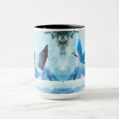 Blauwe ganzen Mok (Midden)