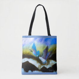 Blauwe ganzen tote bag