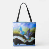 Blauwe ganzen tote bag (Achterkant)