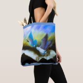Blauwe ganzen tote bag (Dichtbij)