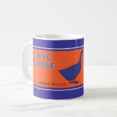 Blauwe ganzenperen Mok (Voorkant links)