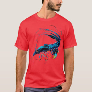 Blauwe garnalen T-shirt