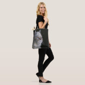 BLAUWE GAZE TOTE BAG (Op model)