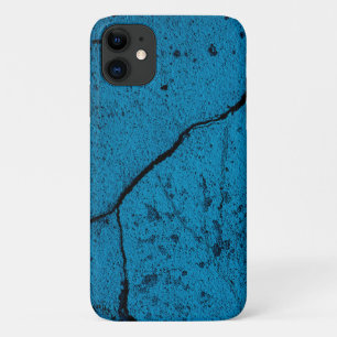 Blauwe gebarsten muur achtergrond Case-Mate iPhone case