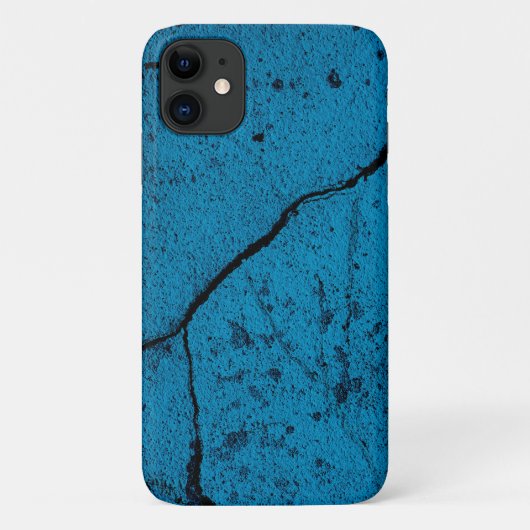 Blauwe gebarsten muur achtergrond Case-Mate iPhone case (Achterkant)