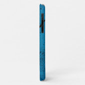 Blauwe gebarsten muur achtergrond Case-Mate iPhone case (Achterkant/links)