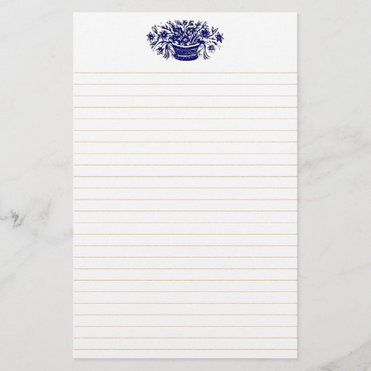 Blauwe  geblazen banketbakkerij briefpapier (Voorkant)