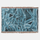 Blauwe gebogen overlappende band met reliëf deken (Voorkant)