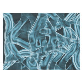 Blauwe gebogen overlappende band met reliëf tafelkleed (Voorkant (Horizontaal))