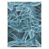 Blauwe gebogen overlappende band met reliëf tafelkleed (Voorkant)