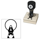 Blauwe Geboorte Moeder Maria en Baby Jesus Rubberstempel (Gestempeld)