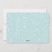 Blauwe Geborstelde Kerstster Calligraphy Foto Feestdagenkaart (Achterkant)