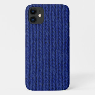 Blauwe gebreide wol dicht bij elkaar Case-Mate iPhone case