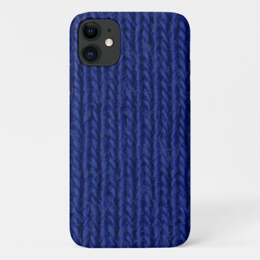 Blauwe gebreide wol dicht bij elkaar Case-Mate iPhone case (Achterkant)