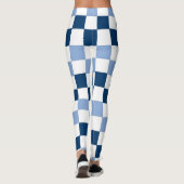 Blauwe gecontroleerde Leggings (Achterkant)