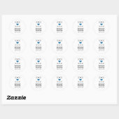 Blauwe Geeky Bril Save the Date Stickers (Vel)