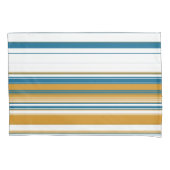 Blauwe geel en witte strepen kussensloop (Voorkant)