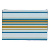 Blauwe geel en witte strepen kussensloop (Achterkant-Links)