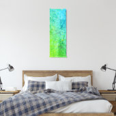 Blauwe Geel Groen Trendy Abstracte Kunst Modern Canvas Afdruk (Insitu (Slaapkamer))
