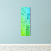 Blauwe Geel Groen Trendy Abstracte Kunst Modern Canvas Afdruk (Insitu (Houten vloer))