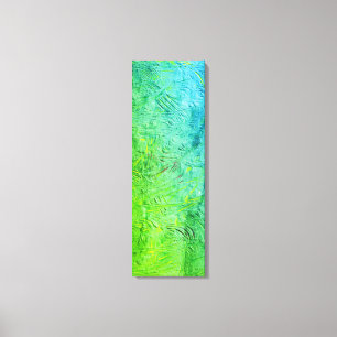 Blauwe Geel Groen Trendy Abstracte Kunst Modern Canvas Afdruk