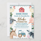 Blauwe gegiste Boerderij en trekkerbaring Kaart (Voorkant)