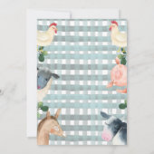 Blauwe gegiste Boerderij en trekkerbaring Kaart (Achterkant)