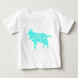 Blauwe geit Chinees nieuwjaar BabyT-shirt