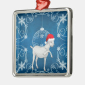 Blauwe geit metalen ornament (Links)