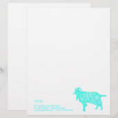 Blauwe Geit Vietnamese Chinese Jaar Zodiac naam LH Gepersonaliseerd Briefhoofd (Voorkant / Achterkant)