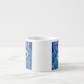 Blauwe geitenkat espresso kop (Voorkant)