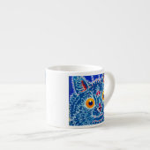 Blauwe geitenkat espresso kop (Voorkant rechts)