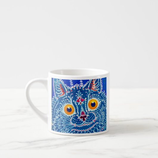 Blauwe geitenkat espresso kop (Links)