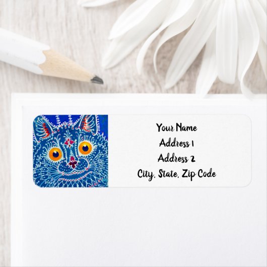 Blauwe geitenkat etiket (Insitu)