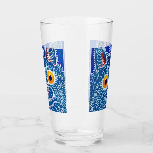 Blauwe geitenkat glas (Links)