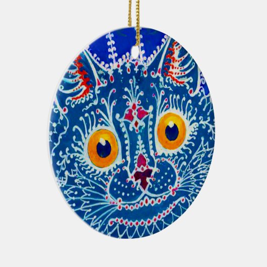 Blauwe geitenkat keramisch ornament (Rechts)